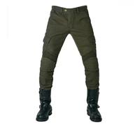 Vaqueros Moto Pantalones vaqueros negros for motocicleta for hombre, con protector de extensión, desmontables, for carreras, carretera, for motociclistas, informales for las cuatro estaciones.(Green N