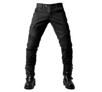 Vaqueros Moto Pantalones vaqueros negros for motocicleta for hombre, con protector de extensión, desmontables, for carreras, carretera, for motociclistas, informales for las cuatro estaciones.(Black N