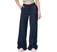 Vaqueros NiñA-Pantalones Deportivos Cargo para NiñAs con CordóN Ajustable En La Cintura, Holgados E Informales, para Adolescentes, con Cintura Alta EláStica Y Pierna Ancha.