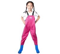 Vaqueros NiñAs-Vadeadores De Pecho para NiñOs Y NiñAs, Vadeadores De Pesca para JóVenes con Bolsillo para NiñOs PequeñOs, Vadeadores De Pesca Y Caza A Prueba De Agua con Botas