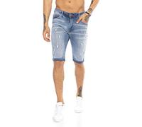 Vaqueros | Pantalones | Jeans Cortos para Hombres Denim Básico Casual Shorts Verano Azul Claro W30