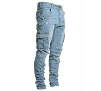 Vaqueros Vaqueros Pitillo con Bolsillo Lateral para Hombre Small Foot - Azul Claro - XL