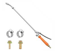 Vara Rociadora Telescópica De Metal For Jardín, Accesorios De 1/4" Y 3/8" | Lanza De Riego De Acero Inoxidable Resistente, Gatillo Bloqueable For Lavado De Autos Y Plantas
