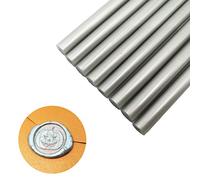 VARACL - Varillas de sellado con pegamento termofusible para sello de letras, dorado metálico, ideal para invitaciones de boda, postales, tarjetas de felicitación, 7 x 100 mm, 20 piezas (Plata)