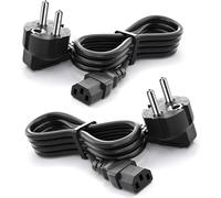Varbmt - Cable de alimentación (2 unidades, 3 pines, 1,8 m, cable de alimentación para PC, cable de alimentación para PC, PS3/PS4 PRO, impresora, escáner, TV, pantalla, proyector)