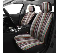 VarCozy Baja - Fundas de Asiento Delantero para sedán, SUV, camión, Funda de Asiento Universal a Rayas Coloridas, Transpirable, Lavable, Compatible con Bolsa de Aire