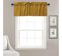 Vargottam Algodn Slido Cenefas Cenefas Bolsillo De La Barra para Las Ventanas De Cortina De Hojas para Un Panel,56x18 Pulgadas-Mostaza Amarilla