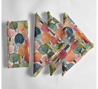 Vargottam Servilletas de Muselina de algodón con diseño de Naranjo - Juego de 12 servilletas de Tela Suave y Lujosa de 50 cm para cenas y Eventos, absorbentes, Lavables y aptas para la Mesa.