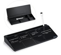 Varhomax Planificador semanal de cristal, pizarra blanca de escritorio, calendario de escritorio con almacenamiento, organizador de notas para lista de tareas para el hogar, oficina y suministros