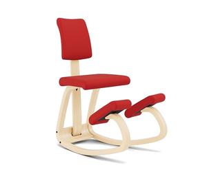 Variable Plus, Original Silla de Rodillas, diseño de Peter Opsvik (Natural/Rojo)