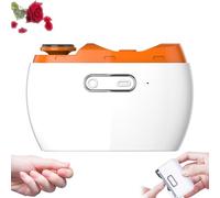 Variable Speed Electric Toenail Clipper,2 in 1 Electric Polishing Automatic Nail Clippers,with Lighting Function Electric Toenail Clippers Electric Nail Clipper for Children, Adults,Elderly (White-B)