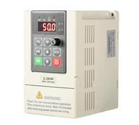 Variador de frecuencia VFD 230V 380V Entrada monofásica 220V Salida trifásica 380V 2,2KW Convertidor de frecuencia CNC Modelo de fábrica JLS-E-2S-2.2GB-4T (con cable de extensión de 2M)