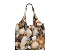 Varias conchas,Bolsas de mano reutilizables, bolsas de supermercado, bolso de hombro de lona de gran capacidad
