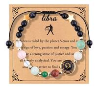 Varias pulsera pulsera joyas: ingredientes orgánicos recomendados para la cara. Nueva pulsera de 12 constelaciones, cuerda ajustable, cuentas, pulseras negras naturales abuelitas Mensajes Joyería
