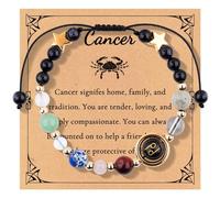 Varias pulsera pulsera joyas: ingredientes orgánicos recomendados para la cara. Nueva pulsera de 12 constelaciones, cuerda ajustable, cuentas, pulseras negras naturales abuelitas Mensajes Joyería