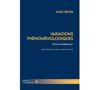 Variations phénoménologiques: Ecrits et conférences 1