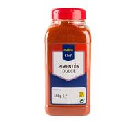 Variedad de Pimentones Makro Chef y Metro: Pimentón Dulce y Picante en Formatos (45g, 70g, 180g, 450g, 800g, 1.1kg) - Ideal para Cocina Profesional y Hogar (3 BOTES, Pimentón Dulce 450g)