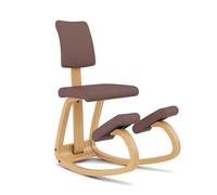 Varier Silla de oficina Variable Plus con respaldo marrón/moka - Silla ergonómica de oficina de diseño escandinavo, asiento activo y confort - 10 años de garantía