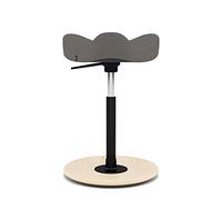 Varier Silla Move, Silla de Altura Regulable, Taburete Ergonómico, Tela de Calidad, Natural/Gris, Ideal para Hogar y Oficina, Garantía de 10 Años