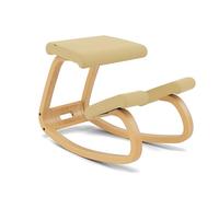 Varier Variable Balans Silla ergonómica madera marrón/amarillo movimiento postura oficina hogar oficina aprendizaje 10 años garantía de calidad