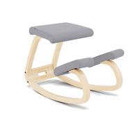 Varier Variable Balans Silla ergonómica Madera Natural/Gris Tonal Movimiento Postura Oficina Hogar Oficina Aprendizaje 10 años de garantía de calidad