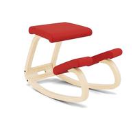 Varier Variable Balans Silla Ergonomica Madera Natural/Rojo Movimiento Natural Postura Oficina Estudio Hogar 10 Anos Garantia Calidad