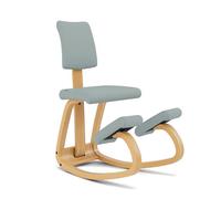 Varier Variable Plus - Silla de oficina ergonómica con respaldo en color marrón y verde claro