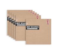 Variety Canvas 6 tableros de MDF de tamaño A4 para arte y manualidades, hojas de madera MDF para trabajos de manualidades, recortes de MDF (cuadrado 3 x 3 - 6 piezas)