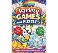 Variety Games & Puzzles - Minesweeper, Sudoku, Word Search, Crosswords, and Mazes: Easy-to-Read Puzzles | 6x9 inches | Lots of puzzles! Ideal for rides, traveling, or as a stocking stuffer