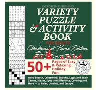 Variety Puzzle & Activity Book for Adults: Christmas at Home Edition (Puzzle Queen: Variety Puzzle & Activity Books for Adults)