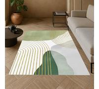 VARIKASHOM Alfombras para sala de estar, dormitorio grande, comedor, decoración de oficina, moderno, geométrico, verde, amarillo, gris, blanco, 200 x 250 cm