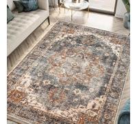 VARIKASHOM Alfombras para sala de estar, dormitorio grande, comedor, decoración del hogar, alfombra tradicional vintage, gris, beige, marrón naranja, 180 x 240 cm