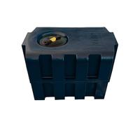 Varile Depósito de agua potable de 220 L, color azul, resistente al transporte, apto para alimentos, para barcos, caravanas, remolques (negro)