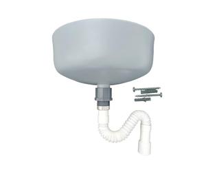 Varile Juego premium de lavabo de plástico para jardín y sótano, incluye accesorios (Gris)