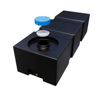 Varile tanque de agua potable NEO de 120L | Apto para transporte | Apto para alimentos | Para barco - autocaravana - remolque (Negro)