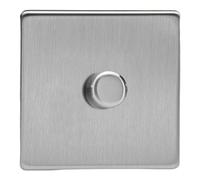 Varilight JDSP401S - Interruptor de fase y fase (acero cepillado, 86 x 86 x 48 mm)