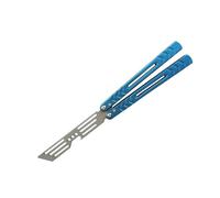 Varilla abatible con sistema de buje eficaz de doble pivote, mango de canal integral de aluminio CNC 6061, abridor de botellas de acero inoxidable (azul)