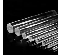 Varilla Acrílica, Varilla Acrílica Transparente, 2 Pcs Acrylic Dowel Rods, 32-40Mm Dia 500Mm Length Clear Acrylic Round Rod for DIY Crafts Party Decorations Gardening,32mm(38mm)