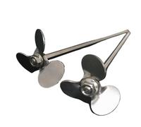 Varilla agitadora de techo, 1 juego de paleta de laboratorio de acero inoxidable de tres palas con varilla agitadora de 4-12 cm(7cm blade with rod)