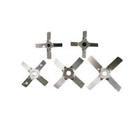 Varilla agitadora superior, 1 pieza de acero inoxidable de laboratorio, diámetro de 40 mm a 100 mm, hélice de cuatro palas, paleta cruzada for mezcladora y licuadora de laboratorio.(5cm6mm push up)