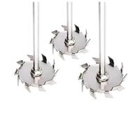 Varilla agitadora superior, Agitador de disco dentado acero inoxidable 304 con varilla agitadora, 30-120 mm(80mm disk with rod)