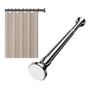 Varilla ajustable de 50 a 75 cm, sin taladro, para barra de ducha de 4 m y 5 m, diseño de abrazadera fácil metálica, perfecta para decoración del hogar.