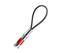 Varilla antiestática para coche, tono plateado, descargador de cuerpo humano, llavero azul y rojo con LED