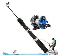 Varilla con bobina, caña telescópica, Polino en reposo de caña de, equipo de portátil con mango Eva ergonómico para río, lago, estanque