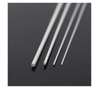 Varilla cuadrada blanca de plástico ABS, 100 Uds., for fabricación de modelos de arquitectura, estireno, 500mm de largo, 0,5-2mm(1.5mm)