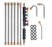Varilla de a presión Set con Lanza telescópica para canalones | Tubo de Extensión para Limpiador de Canaletas Para Hogar Jardín Patio Trasero Terraza Entrada Valla Patio
