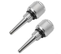 Varilla de aceite magnética, 18 x 2,5 mm, para generadores inverter, aluminio inoxidable con rosca, atrapador de virutas de metal para mantenimiento, 2 unidades (plata)