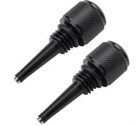 Varilla de aceite magnética, 18 x 2,5 mm, para generadores inverter, aluminio inoxidable con rosca, atrapador de virutas de metal para mantenimiento, 2 unidades (negro)