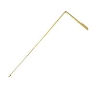 Varilla de acero inoxidable variable para búsqueda de agua y posicionamiento de acero de 50 cm, clavija plateada para detección y mineral, varilla de energía flexible para adivinación (dorado)