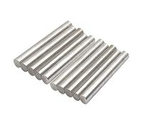 Varilla de acero redonda Paquete de 10 varillas redondas sólidas de acero inoxidable 304 de 10 a 18 mm de diámetro x 10 cm de largo, tono plateado(13Mm*10Cm)